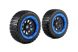 Rovan 4.7/5.5&amp;quot; V5 Dirt Buster Nail Tyres on Blue Rims - Beadlocked Wheels 2Pcs image 7