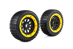 Rovan 4.7/5.5&amp;quot; V5 Dirt Buster Nail Tyres on Yellow Rims - Beadlocked Wheels 2Pcs image 6