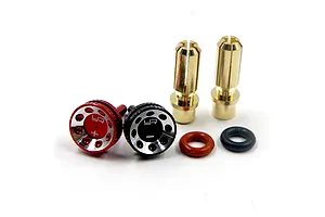 Yeah Racing Aluminium 5mm Adjustable Bullet Plug Grips with Bullet Connectors