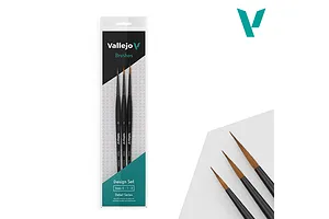 Vallejo Detail Design Brush Set 3Pcs