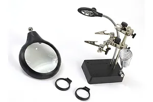 Artesania Latina Third Hand Tool w/ 3 Magnifying Glasses &amp; 5 LED Lights