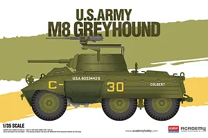 Academy 1/35 U.S.Army M8 Greyhound Scaled Plastic Model Kit