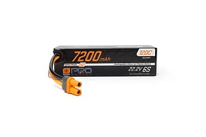 Spektrum G2 22.2V 7200mAh 120C 6S Hard Case LiPo Battery with IC5 connector on a white background.