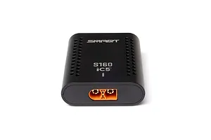 Spektrum S160 Smart Charger featuring an IC5 connector on the front, captured in a studio shot against a white background.