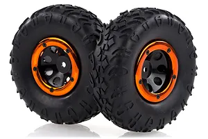 HSP 1.9" Kulak Soft Off Road Tyres on Black Rims - Beadlocked Wheels 2Pcs image 16113