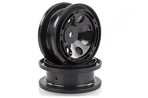 HSP 1.9" Kulak Black/Orange Beadlock Rims 2Pcs image 16116