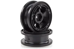 HSP 1.9" Kulak Black/Orange Beadlock Rims 2Pcs image 16117