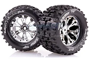 Louise 2.8" MT-Pioneer Tyres on (0 Offset) Chrome Rims - Glued Wheels 2Pcs image 16123