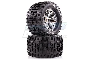 Louise 2.8" MT-Pioneer Tyres on (0 Offset) Chrome Rims - Glued Wheels 2Pcs image 16124