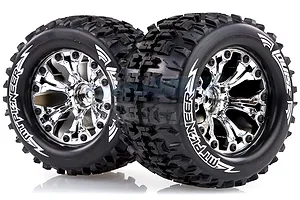 Louise 2.8" MT-Pioneer Tyres on (1/2 Offset) Chrome Rims - Glued Wheels 2Pcs image 16126