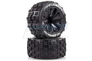 Louise 2.8" ST-Jumbo Tyres on (1/2 Offset) Black Rims - Glued Wheels 2Pcs image 16130