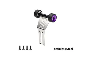 GPM Stainless Steel Wheelie Bar With Alumimium Wheels  - Purple