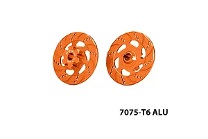 GPM Aluminium 17mm (+1mm) Brake Disc Wheel Hexes 2Pcs - Orange