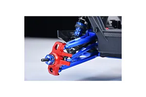 GPM Aluminium Steering Hubs with Larger Bearings 2Pcs - Red image 4