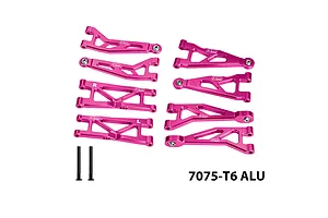 GPM Aluminium Complete Suspension Arm Set - Pink
