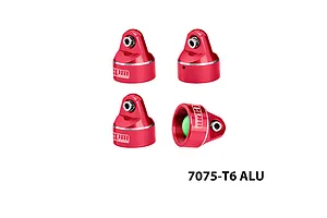 GPM Aluminium Shock Caps 4Pcs - Red