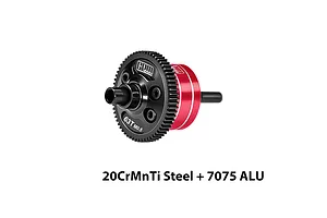 GPM 20CrMnTi Steel &amp; Aluminium Complete 63T 48dp/0.5Mod Centre Differential - Red