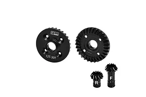 GPM Steel Front &amp; Rear 30T/12T 32dp/0.8Mod Differential Gear Set