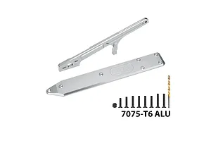 GPM Aluminium Rear Chassis Brace &amp; Skid Plate - Silver