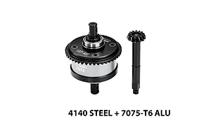 GPM Steel &amp; Aluminium 13T/43T 1Mod Complete Centre Differential - Silver