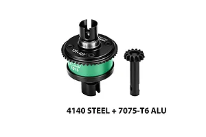 GPM Steel &amp; Aluminium 13T/43T 1Mod Complete Front or Rear Differential - Green