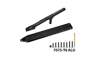 GPM Aluminium Rear Chassis Brace &amp; Skid Plate - Black