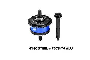 GPM Steel &amp; Aluminium 13T/43T 1Mod Complete Centre Differential - Blue