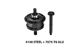 GPM Steel &amp; Aluminium 13T/43T 1Mod Complete Centre Differential - Black