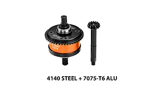 GPM Steel &amp; Aluminium 13T/43T 1Mod Complete Centre Differential - Orange