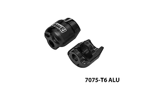 GPM Aluminium Shock Cap Protectors 2Pcs - Black