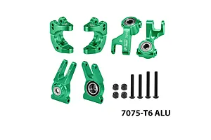 GPM Aluminium Complete Hub Set w/ Larger Inner Bearings - Green