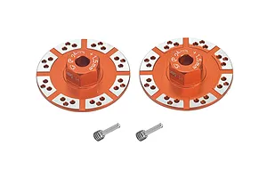 GPM Aluminium 12mm (+1.5mm) Brake Disc Wheel Hexes 2Pcs - Orange