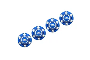 GPM Aluminium Wheel Nuts w/ Silver Inlay 4Pcs - Blue