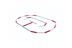 Kyosho Circuit Fence Set arranged into a track layout on a white background
