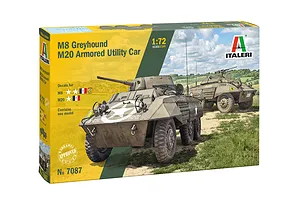 Italeri 1/72 M8 Greyhound / M20 Scaled Plastic Model Kit