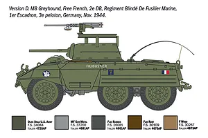 Italeri 1/72 M8 Greyhound / M20 Scaled Plastic Model Kit image 6