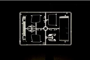 Clear plastic model parts sprue for Italeri 1/24 Iveco S-Way Abarth show truck kit.