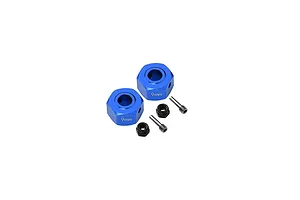 GPM Aluminium 14mm (+9mm) Wheel Hex Adaptors 2Pcs - Blue