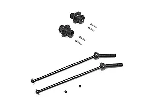 GPM Steel CVD Driveshafts and Aluminium +13mm Wheel Hex Extensions 2Pcs - Black