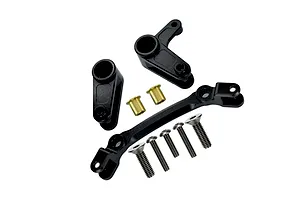GPM Aluminium Steering Bell Crank/Drag Link Assembly - Black