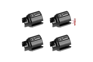 GPM Carbon Steel Front &amp; Rear Diff Outdrives 4Pcs - Black
