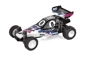 Team Associated RC28 Brian Kinwald Edition 1/28 scale electric RC buggy against a white background.