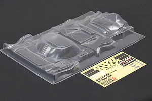 Pandora RC RWB993 Type Wide Fender Set unpainted clear polycarbonate body parts and decal sheet.