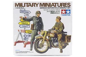 Tamiya 1/35 German Motorcycle Orderly Set Scaled Plastic Model Kit image 16644