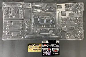 Pandora RC 1/10 Inner Set General Purpose (S13 Type) Unpainted Body Shell - Clear image 2