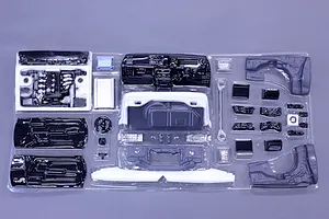 Pandora RC general purpose inner set parts in a clear plastic blister pack on a grey background.