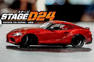 HPI Stage D24 Toyota Supra GR RC Car Electric RWD 1/24 Scale RTR - Prominence Red image 2