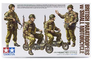Tamiya 1/35 British Paratroopers w/ Small Motorcycles Scaled Plastic Model Kit