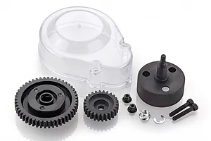 Rovan Steel 26T/48T 1.5Mod Pinion &amp; Spur Gear Set w/ Clear Gear Cover