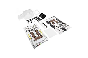 Axial 1/10 Jeep JT Gladiator Unpainted Body Shell Set - Clear